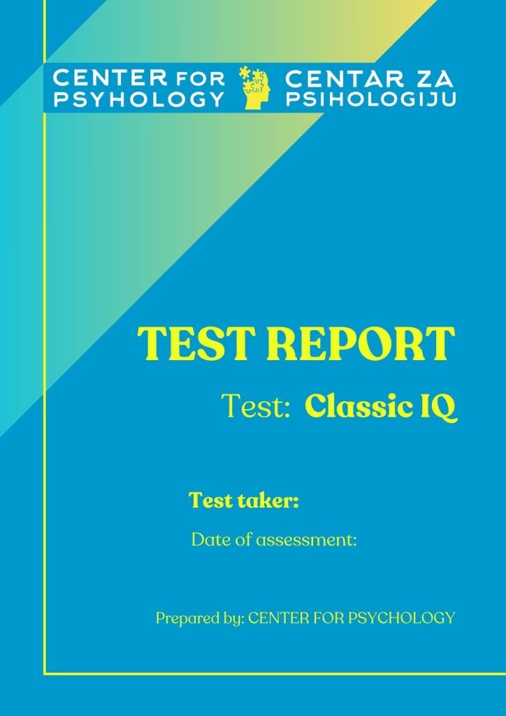 Classic IQ test report